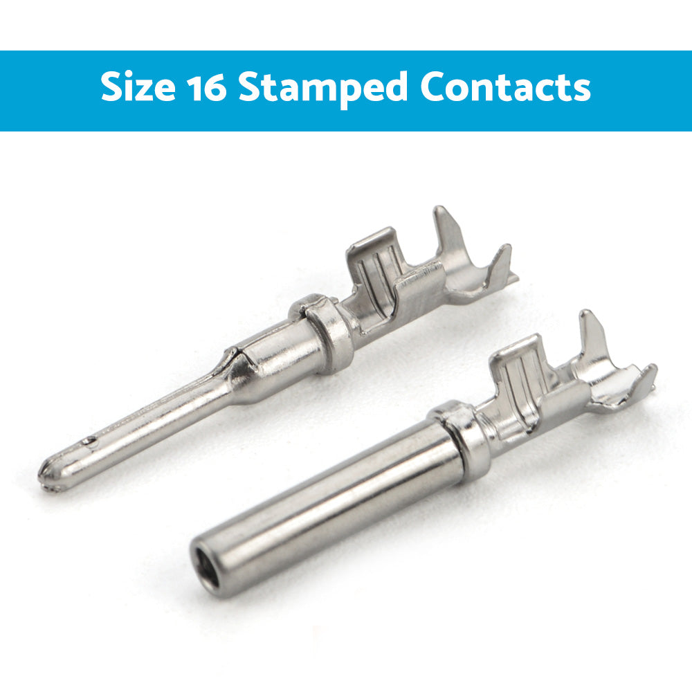 50 Pairs Deutsch No.16 Solid Terminal Connectors Suitable For Automotive & Electrical Wiring-4