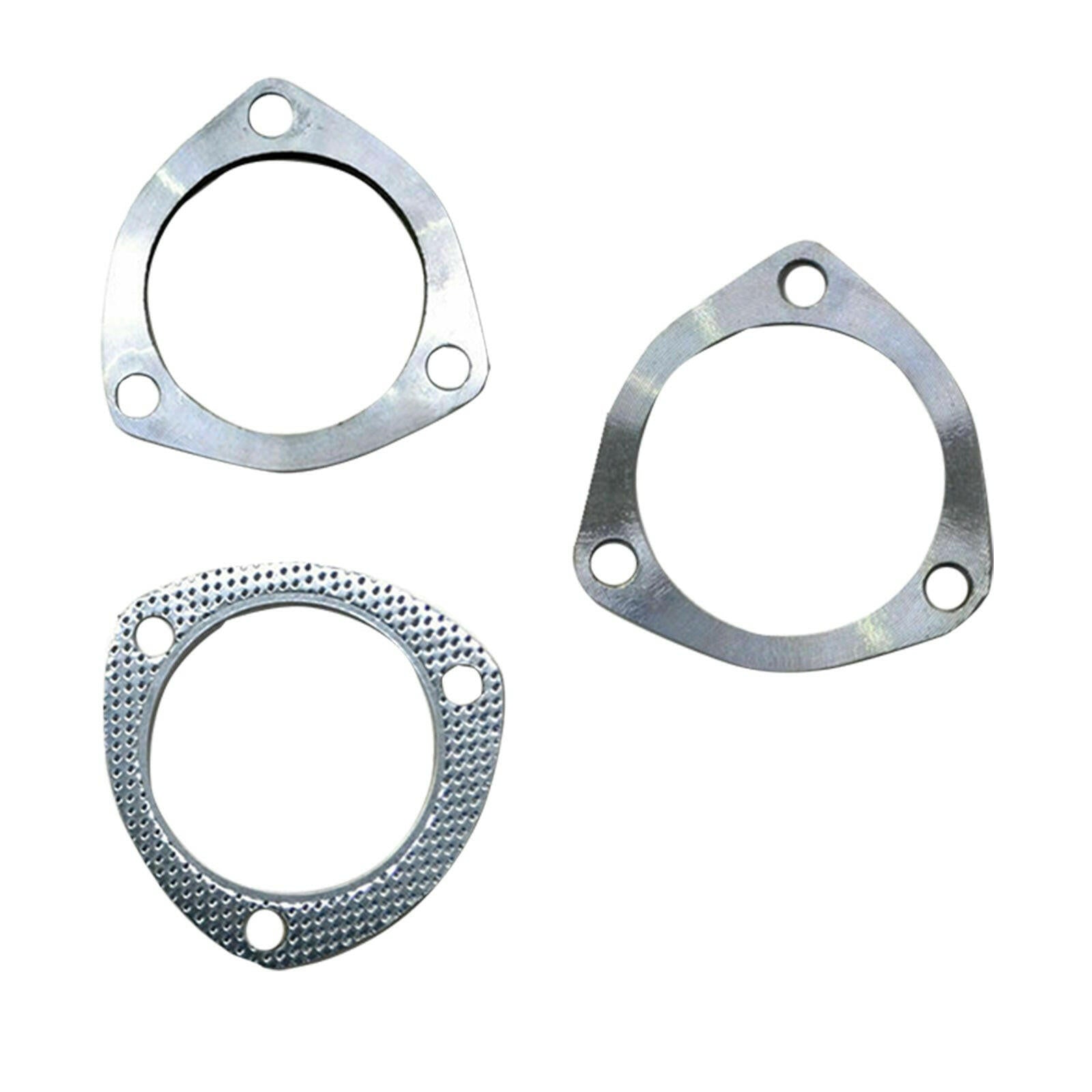 Exhaust Flange Plate Set 304 Stainless Steel 2.5in 63mm 3 Bolt Suitable For Universal Applications-4