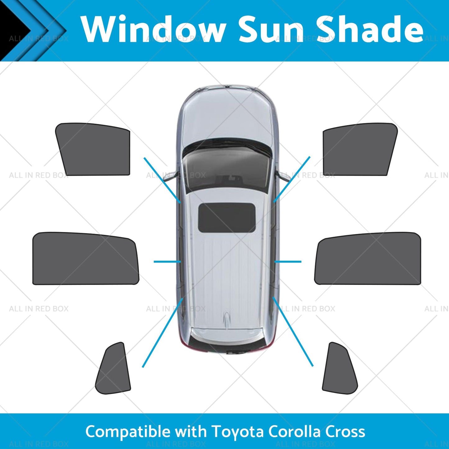 Front & Rear Window Magnetic Mesh Sun Shade Suitable For Toyota Corolla Cross-1