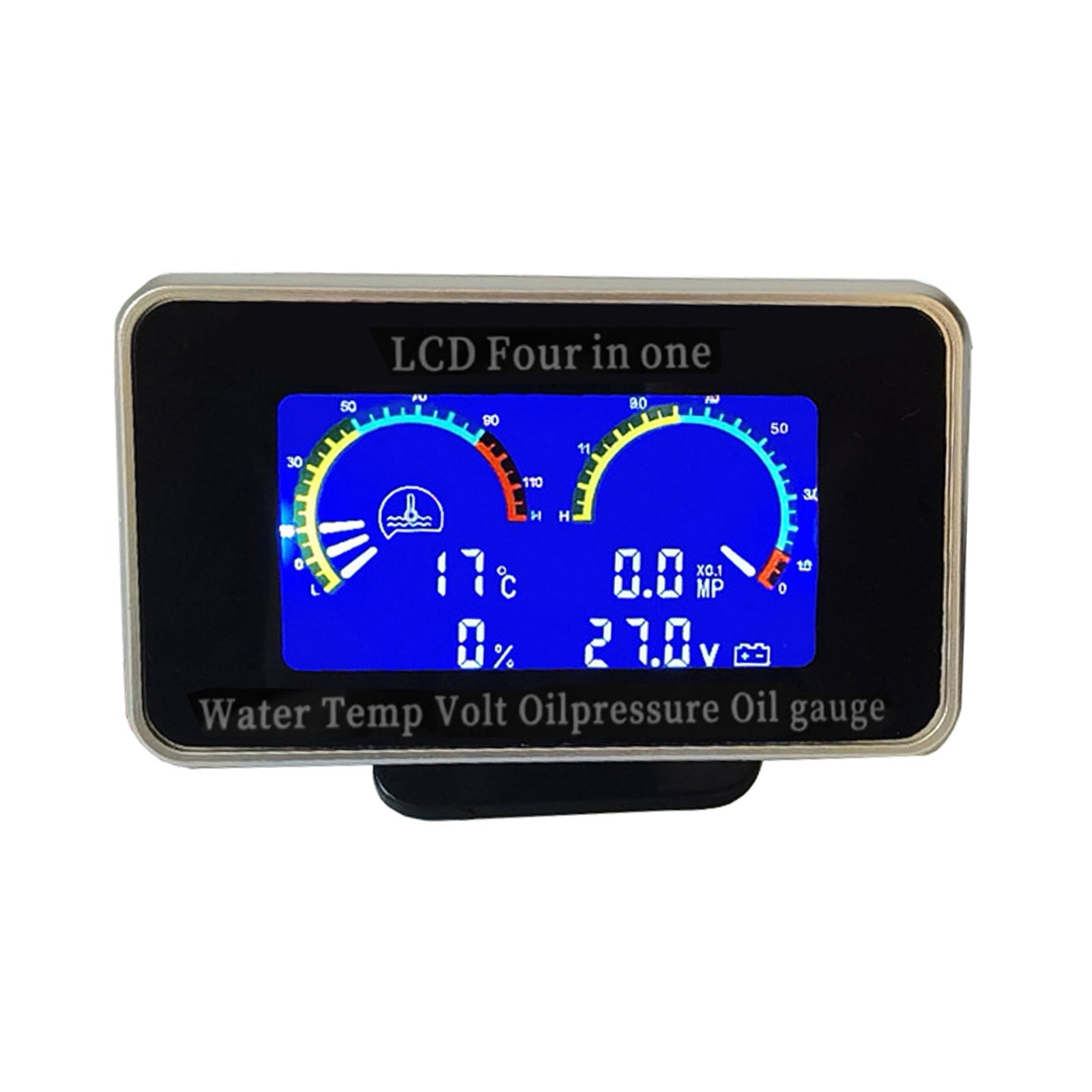 4-in-1 Car LCD Digital Gauge Suitable For Oil Pressure, Voltage, Water Temperature & Fuel-1
