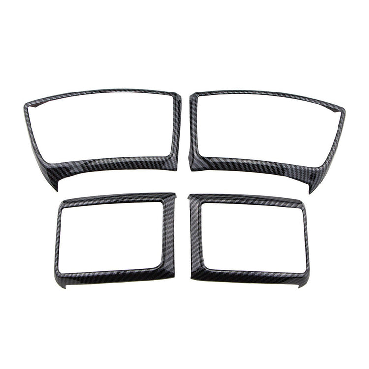 4x Carbon Fiber Color Air Outlet Frame Cover Trim Suitable For Ford Ranger 2015-2022-2