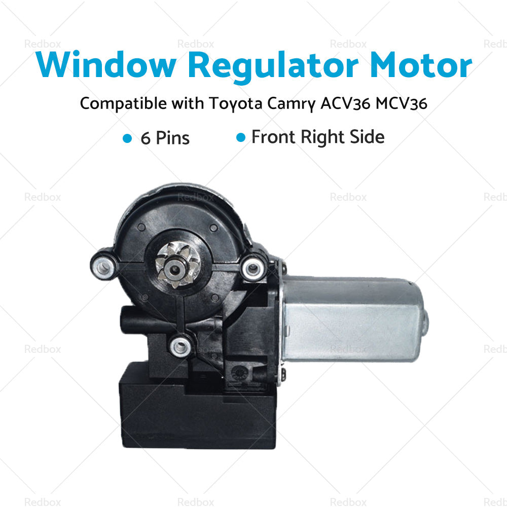 6 pin Front Right Window Regulator Motor RH Suitable for Toyota Camry CV36 02-06-1