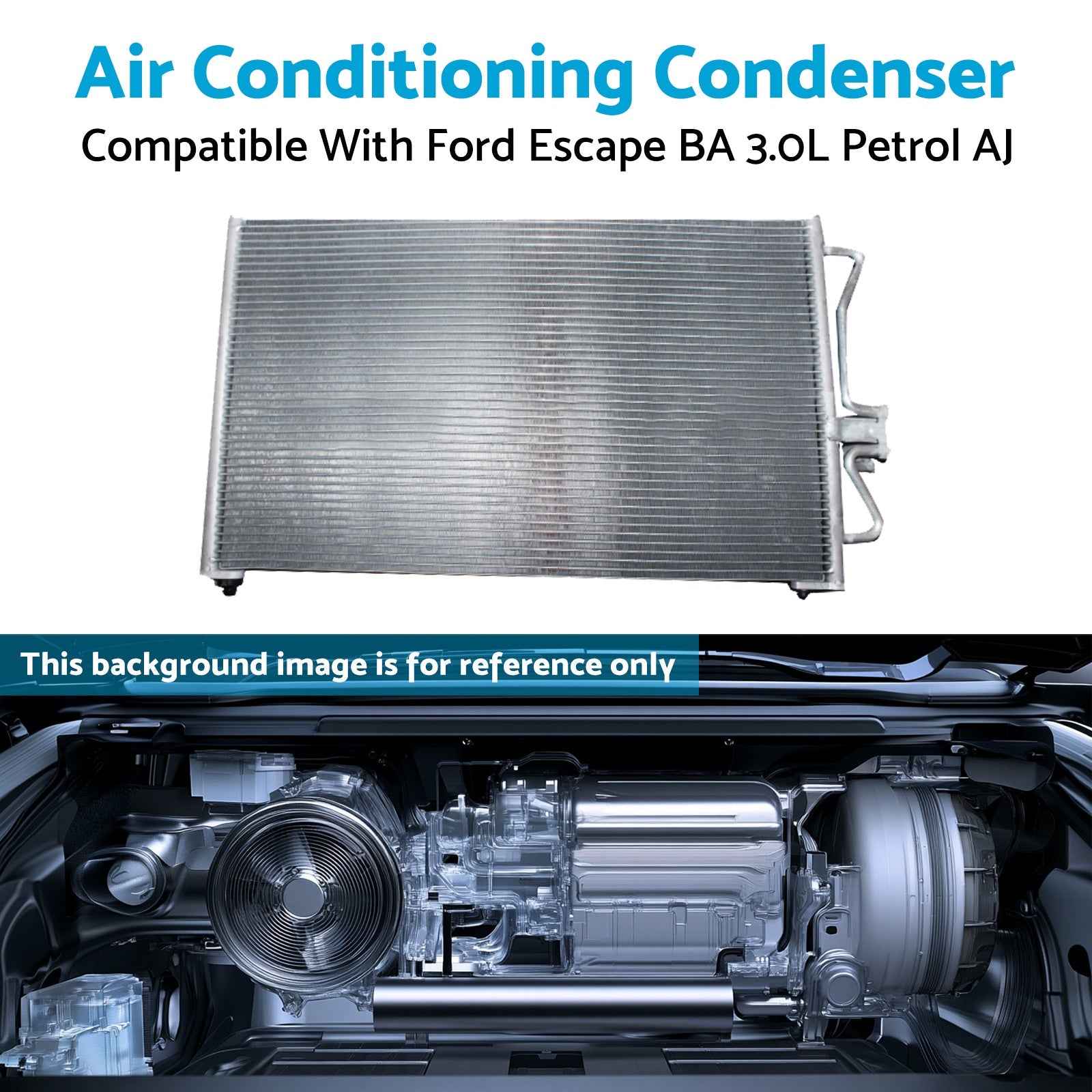 AC Condenser Suitable For Ford Escape BA 3.0L Petrol AJ 2001 - 2003 - Frazy's Auto Parts