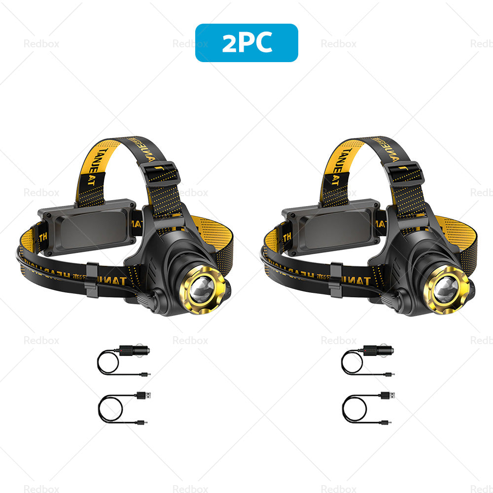 USB-Rechargeable LED Headlamp Flashlight Torch Suitable For Outdoor & Camping 12,000,000lm-6