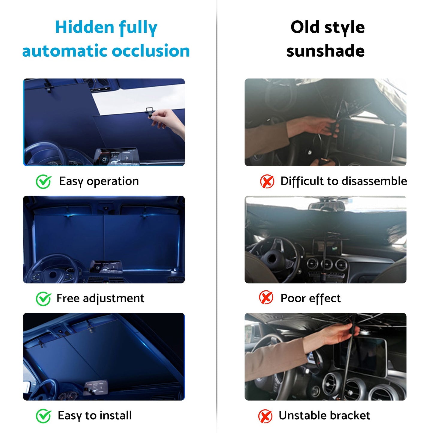 Auto Retractable Sunshade Suitable For Car Windshield With Automatic Function 2025-3