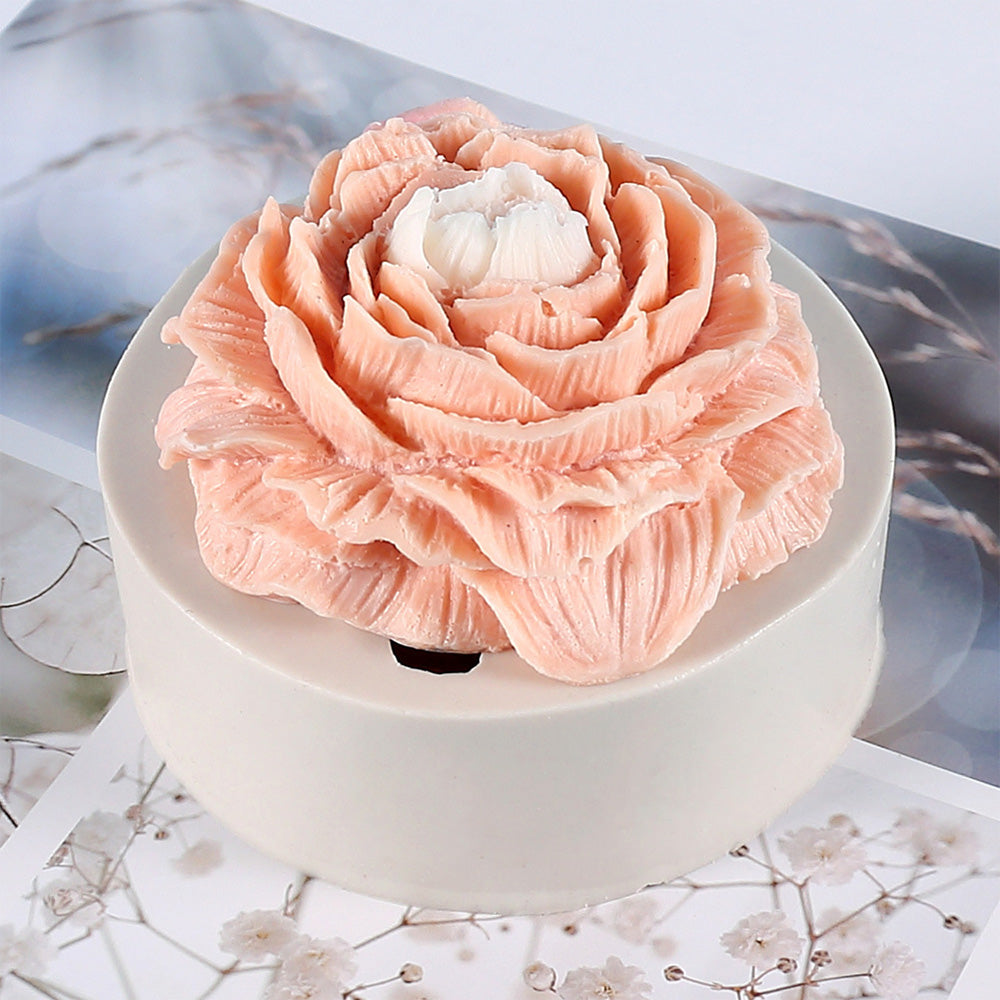 Silicone Peony Aromatherapy Soap Wax Candle MOLD Making Resin Mould DIY Craft-1