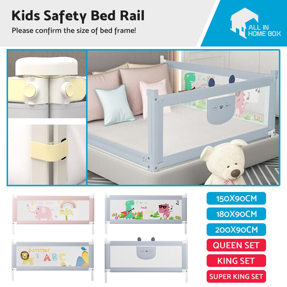 Adjustable Folding Kids Safety Bed Rail/BedRail Cot Guard Protecte Child Toddler - Frazy's Auto Parts