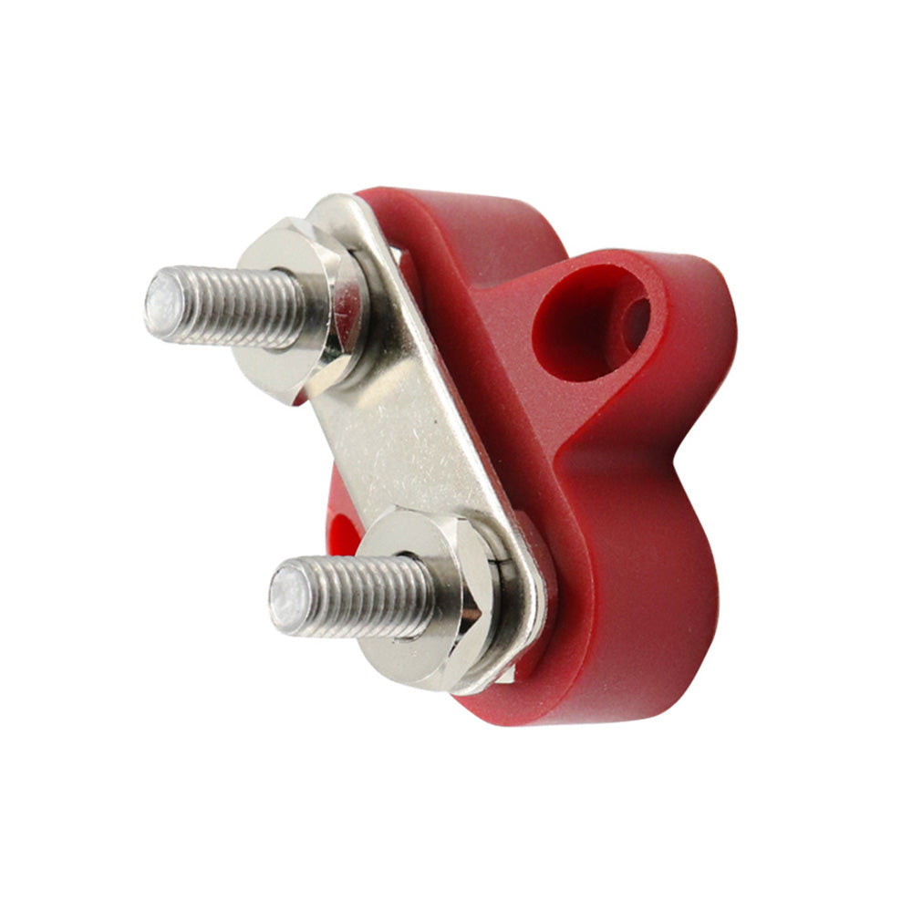 M6 Bus Bar Terminal Block Heavy Duty Red Dual Power Distribution Stud-3