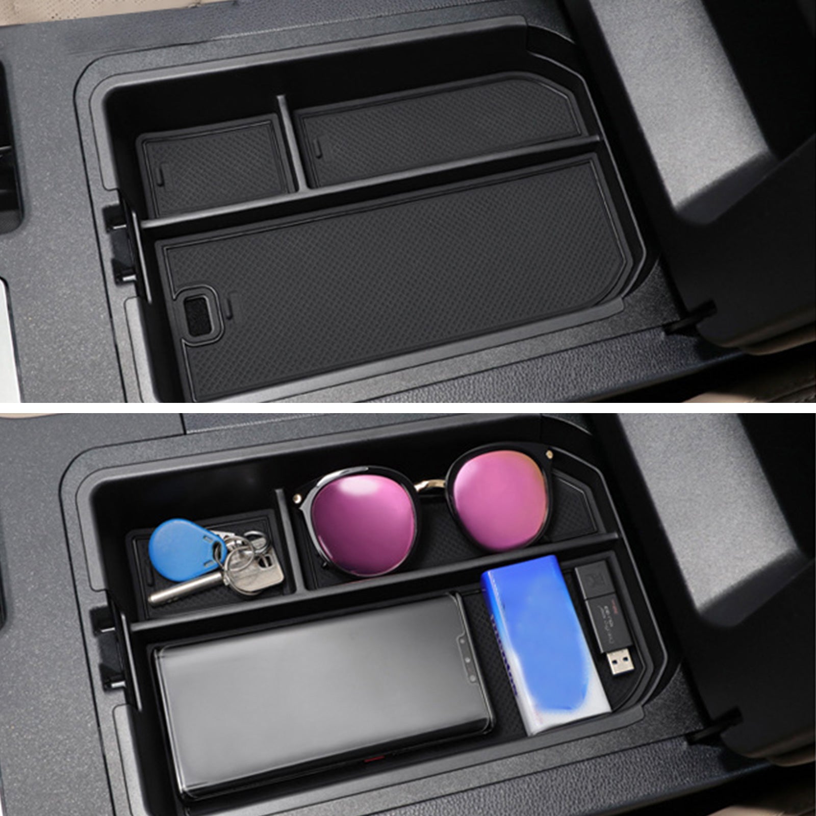 Center Armrest Storage Box Organizer Suitable For Toyota Prado LC250 2024-2025-2