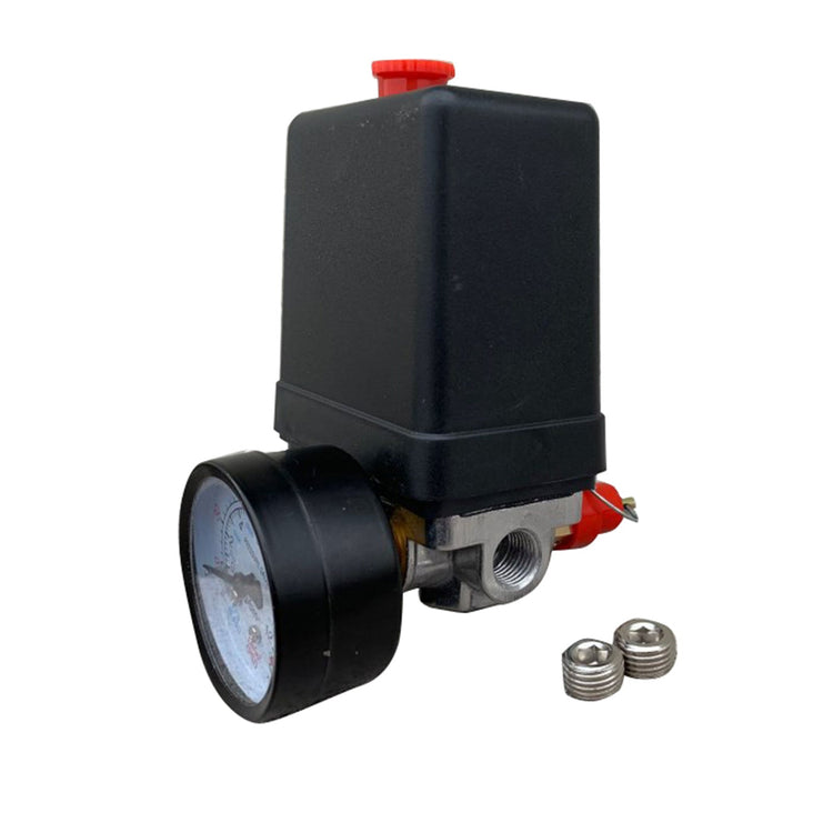 Air Compressor Pressure Switch Manifold Regulator With Safety Valve Suitable For 175PSI – 4 - Port - Frazy's Auto Parts