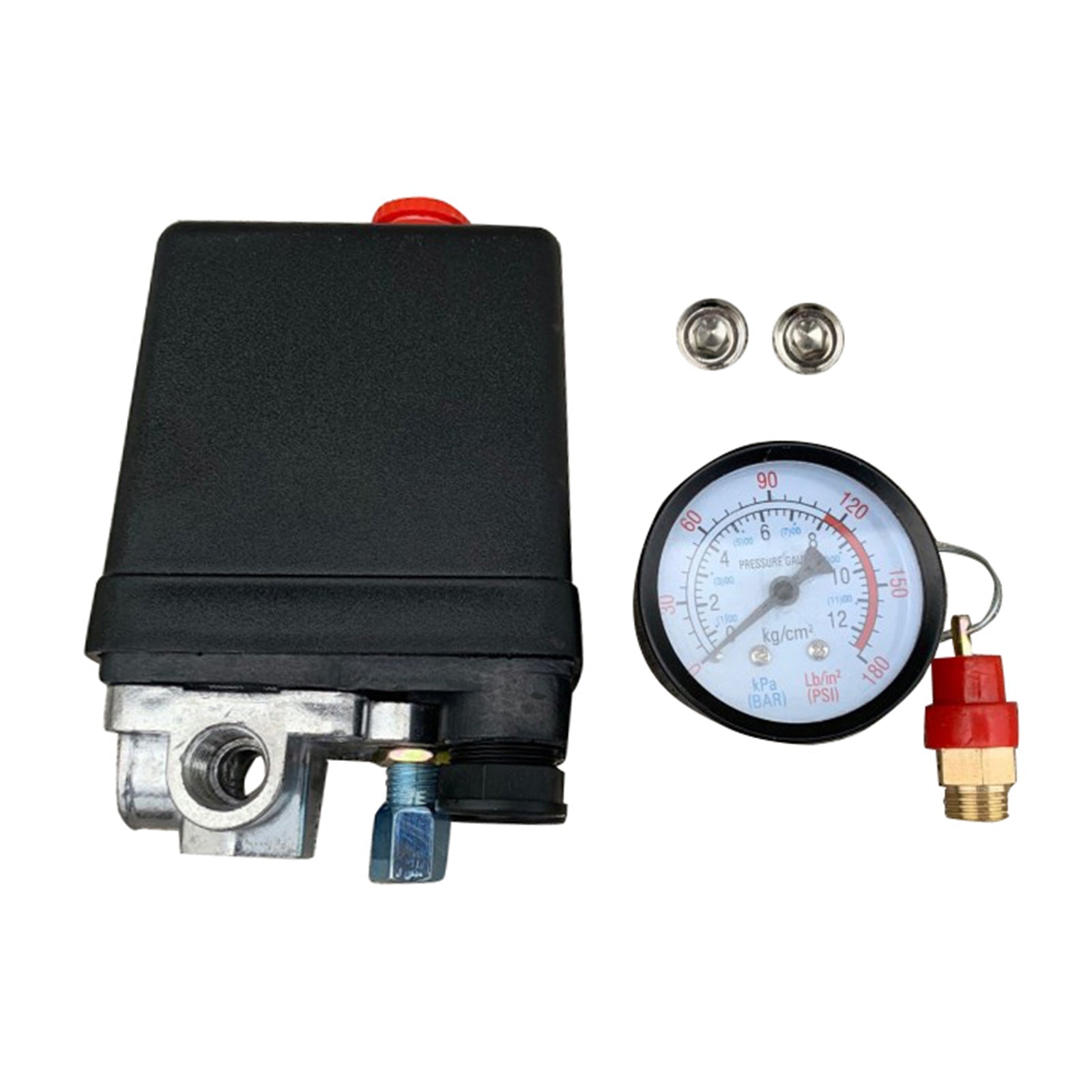 Air Compressor Pressure Switch Manifold Regulator With Safety Valve Suitable For 175PSI – 4 - Port - Frazy's Auto Parts