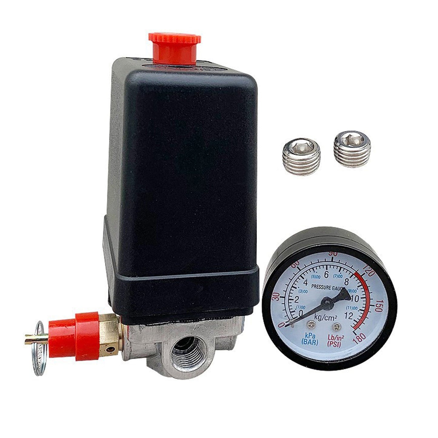 Air Compressor Pressure Switch Manifold Regulator With Safety Valve Suitable For 175PSI – 4 - Port - Frazy's Auto Parts