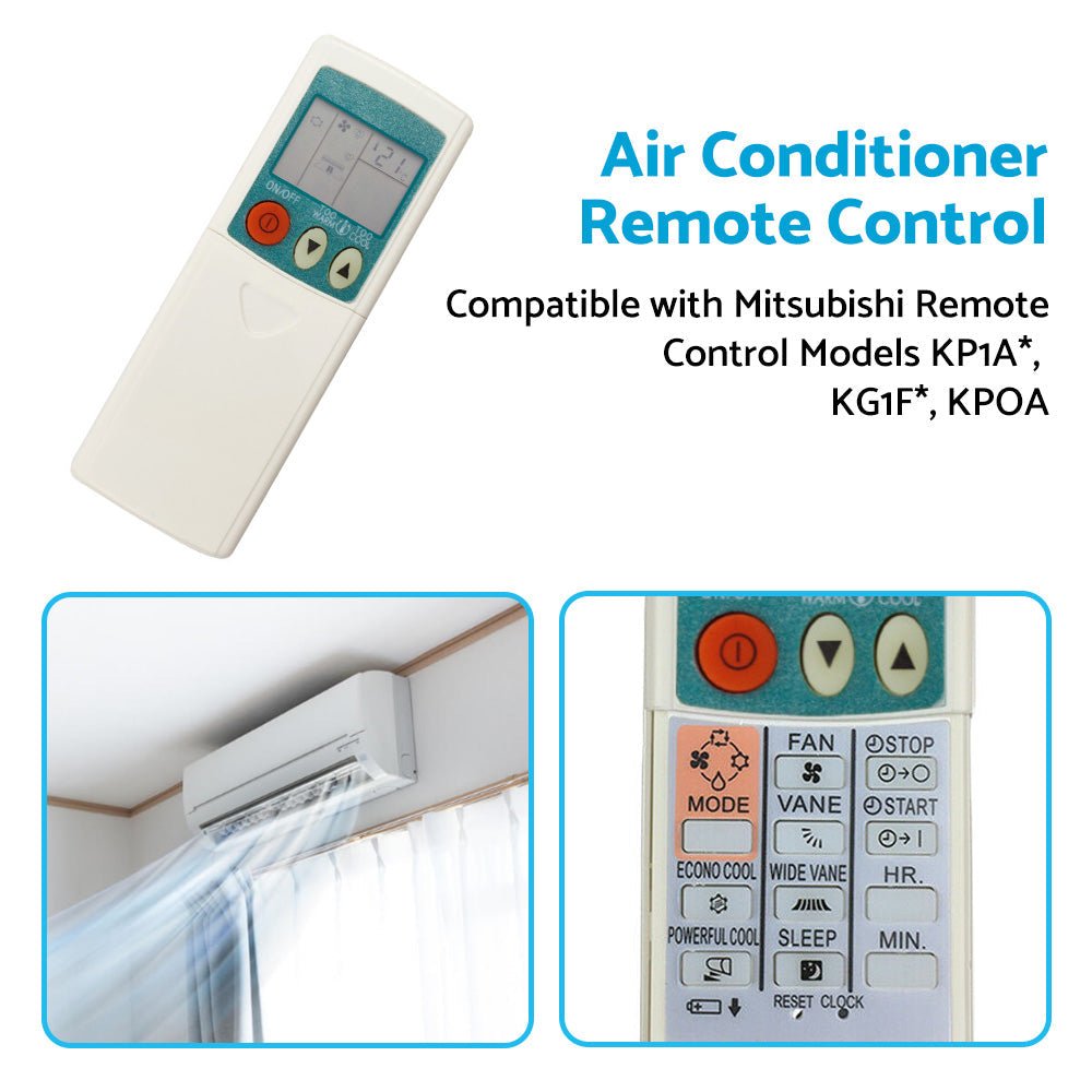 Air Conditioner Replace Remote Control Suitable for Mitsubishi KPOA KP1A* KG1F* - Frazy's Auto Parts