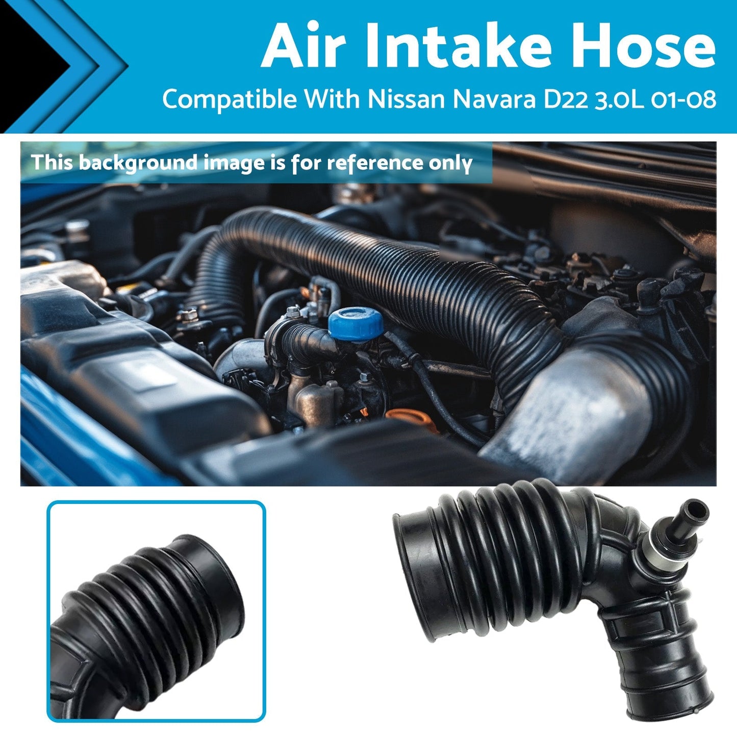 Air Intake Hose Pipe Suitable For Nissan Navara D22 Diesel 3.0L ZD30DDT 2001 - 08 - Frazy's Auto Parts