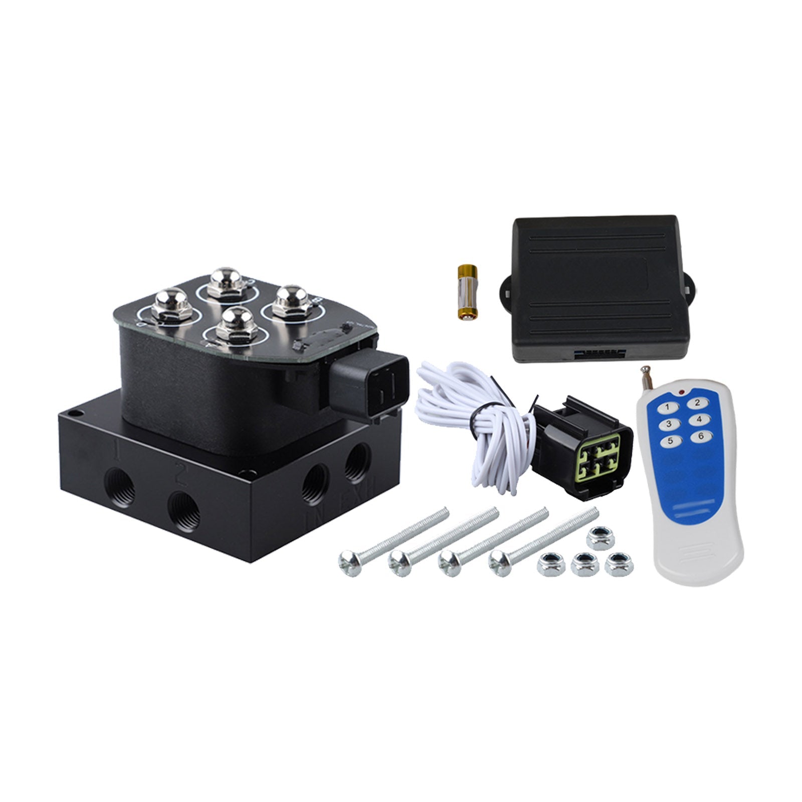 Air Suspension Valve Block Remote Kit Suitable For Vehicle Motorcycle 200PSI 12V - Frazy's Auto Parts