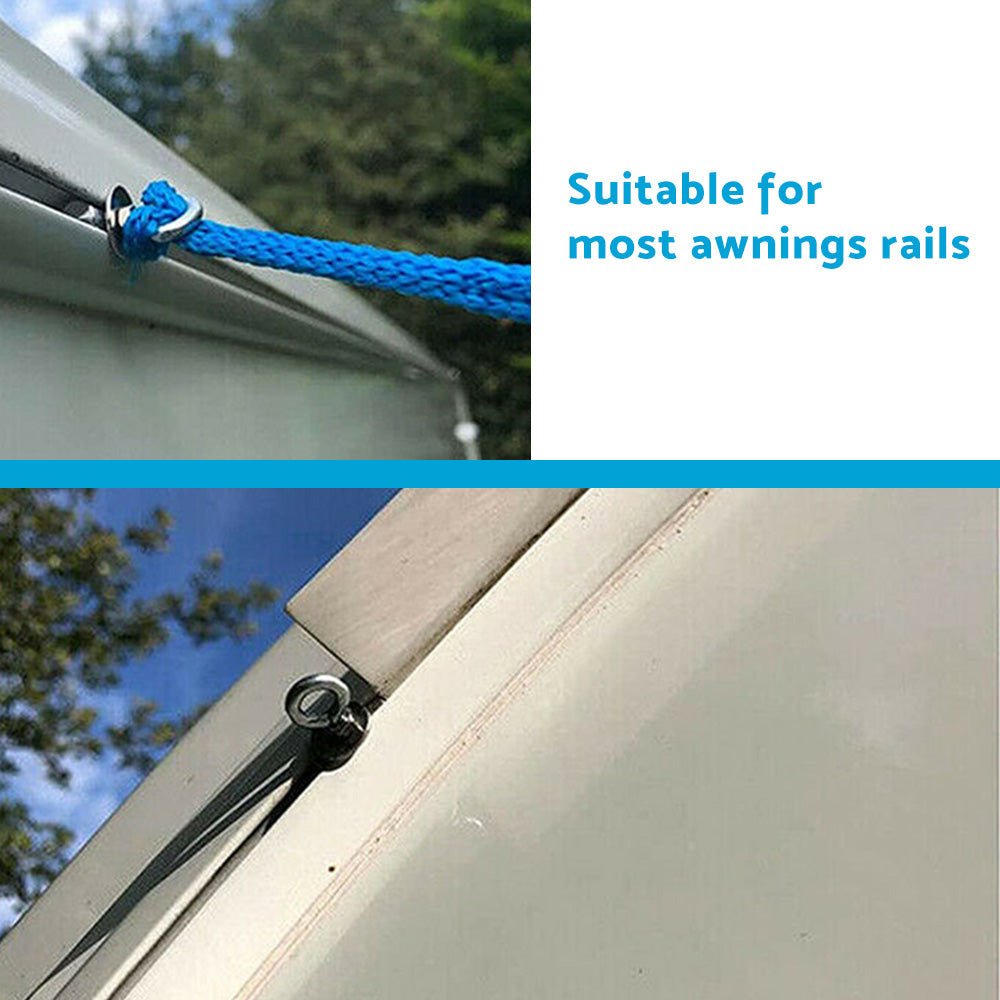Awning Rail Stoppers Rail Track Screws 2 / 4 / 8PCS Suitable For Boat Caravan Stainless Steel - Frazy's Auto Parts