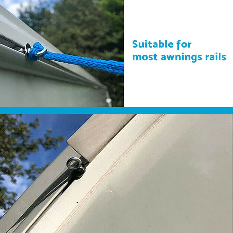 Awning Rail Stoppers Rail Track Screws 2 / 4 / 8PCS Suitable For Boat Caravan Stainless Steel - Frazy's Auto Parts