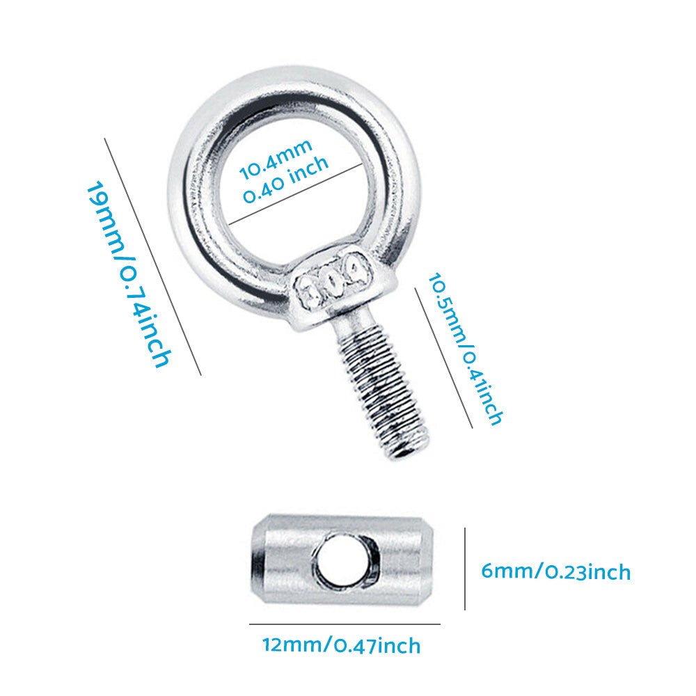 Awning Rail Stoppers Rail Track Screws 2 / 4 / 8PCS Suitable For Boat Caravan Stainless Steel - Frazy's Auto Parts