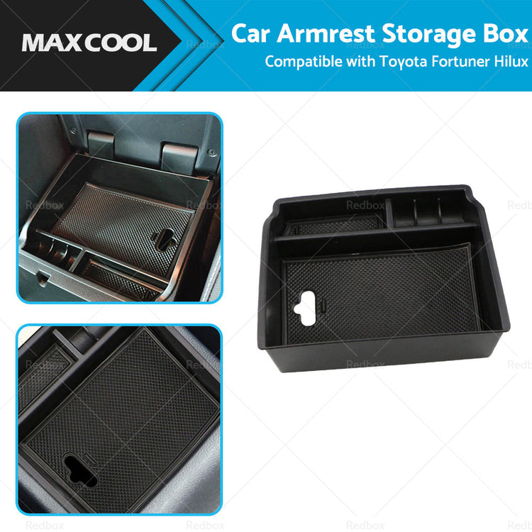 Car Armrest Storage Center Console Tray Box Suitable For Toyota Fortuner Hilux-0