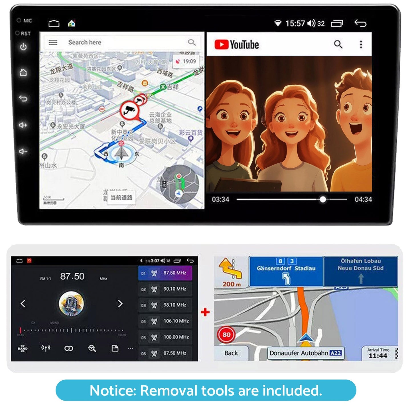 In-Dash Head Units Android Car Stereo 7'' Suitable For Nissan Navara D40 2007-15-3