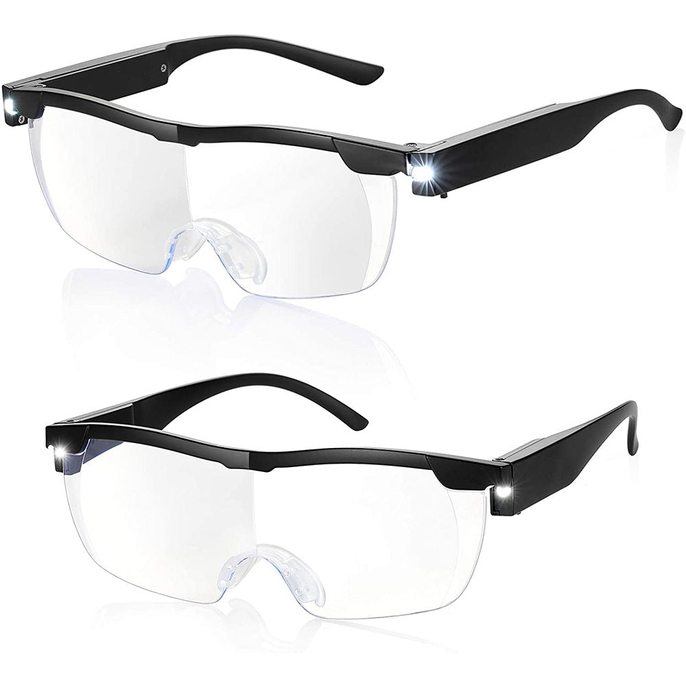 Unisex Magnifying Glasses Loupes 180percent HD Vision Magnifier With LED Lighting Lamp-2