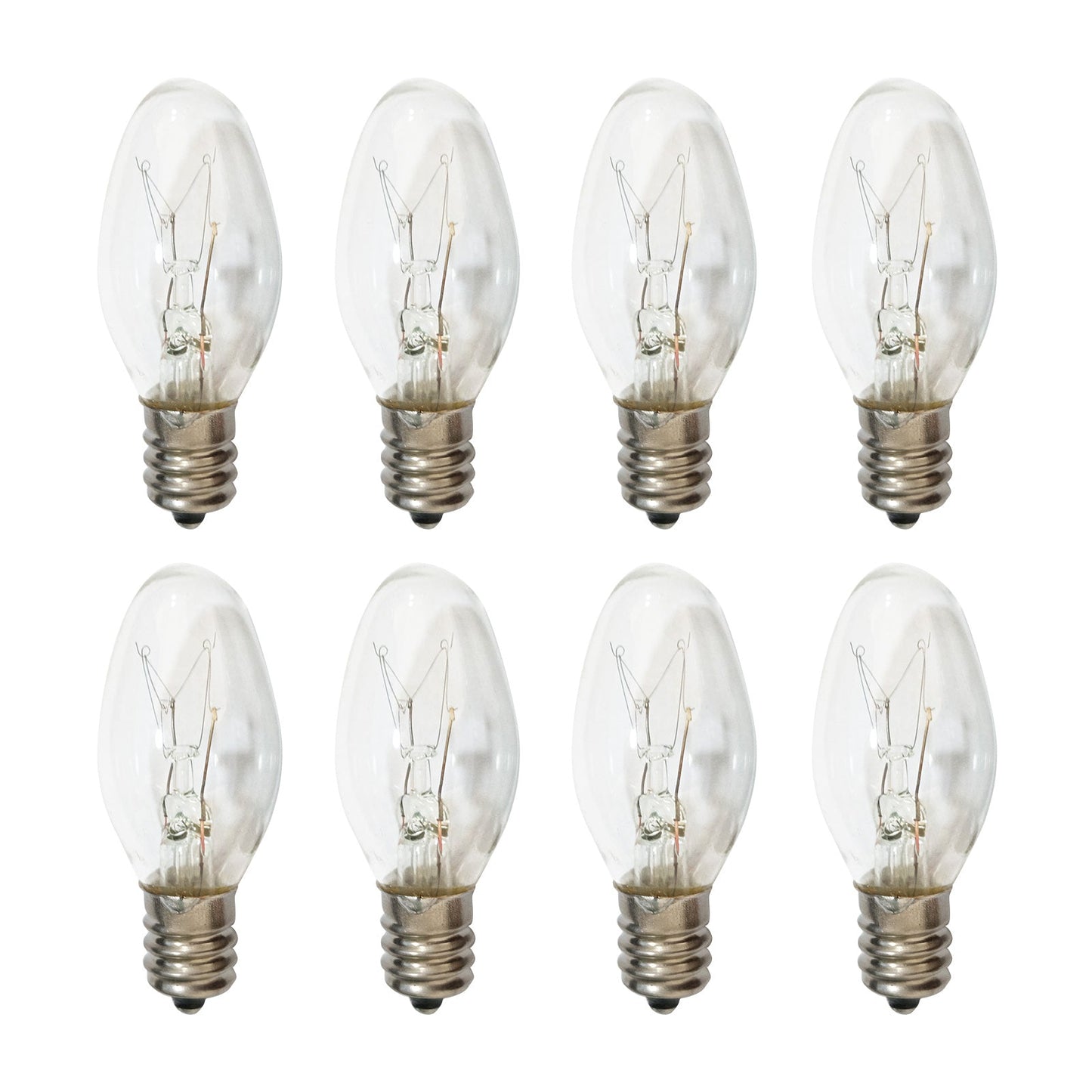 8x 7W/10W 240V E12/E14 Clear Bulbs Suitable For Night Light Replacement Warm Yellow Light-0