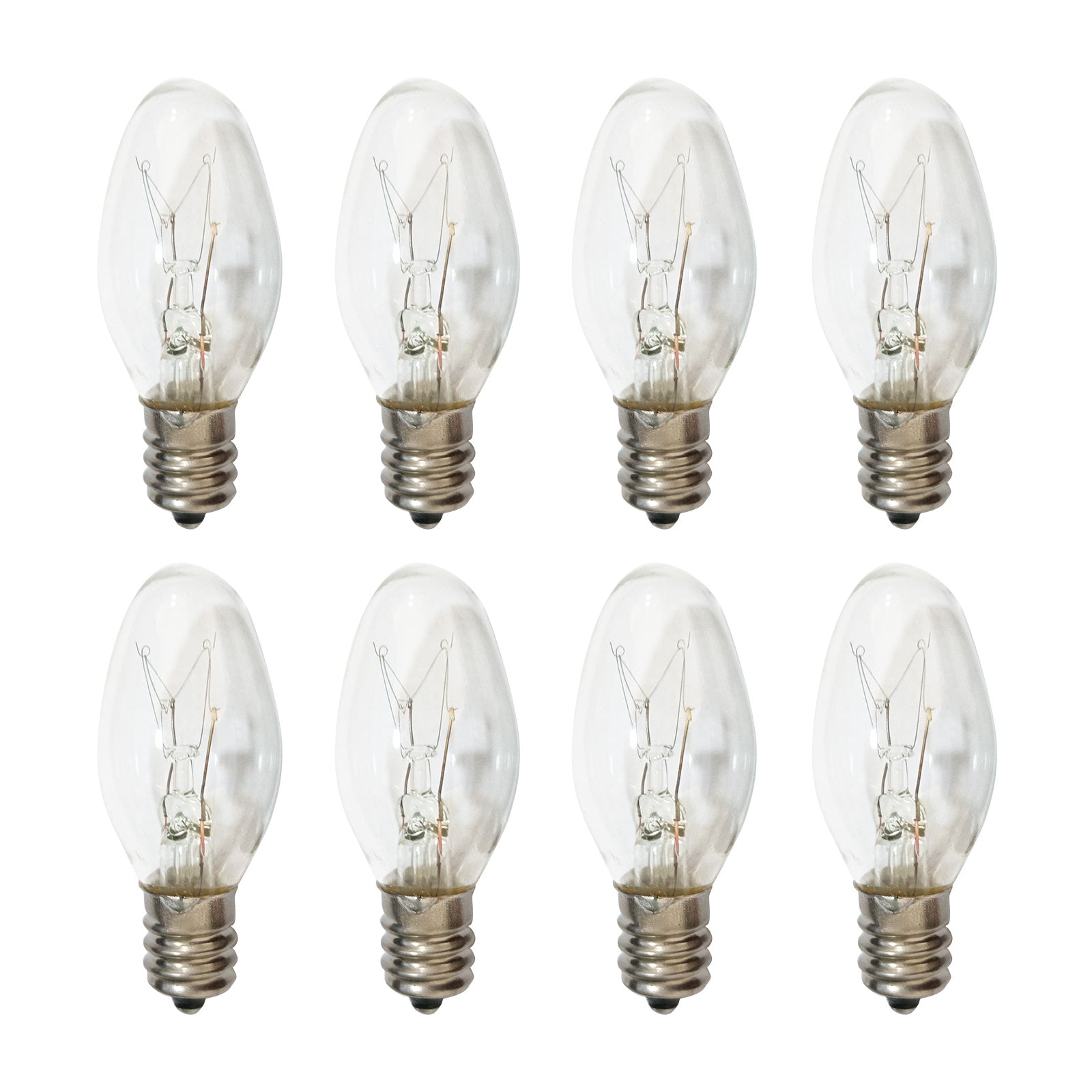 8x 7W/10W 240V E12/E14 Clear Bulbs Suitable For Night Light Replacement Warm Yellow Light-0