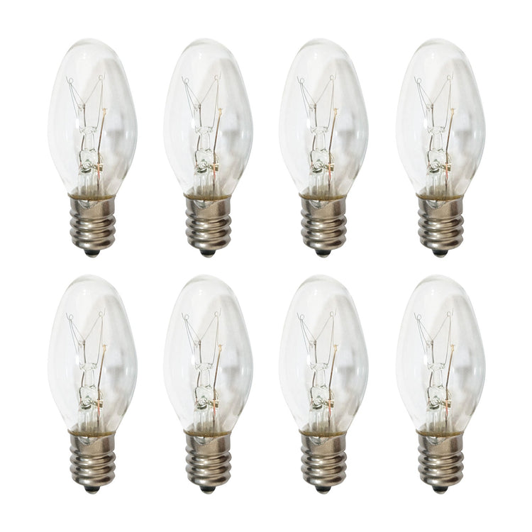 8x 7W/10W 240V E12/E14 Clear Bulbs Suitable For Night Light Replacement Warm Yellow Light-0