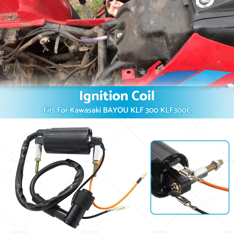 Ignition Coil Fit For Kawasaki BAYOU 300 KLF 300 KLF300C 1986-2004 ATV Quad Bike-2