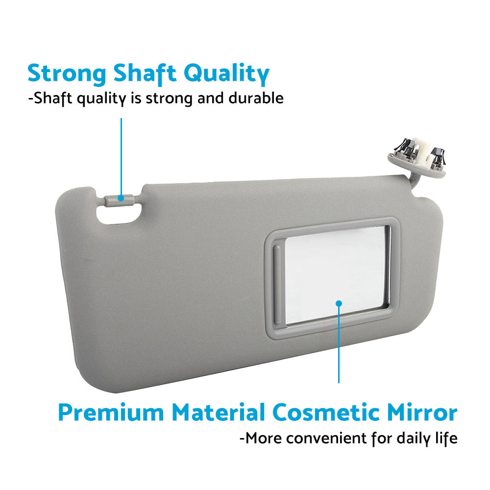 Right Side Gray Sun Visor Suitable For Toyota Kluger 2008-13 W or  Vanity Light-4
