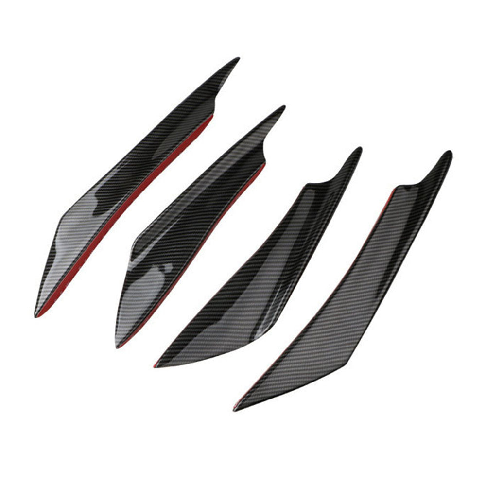 4x Carbon Fiber Bumper Fin Canard Splitter Diffuser Valence Spoiler Lip-3