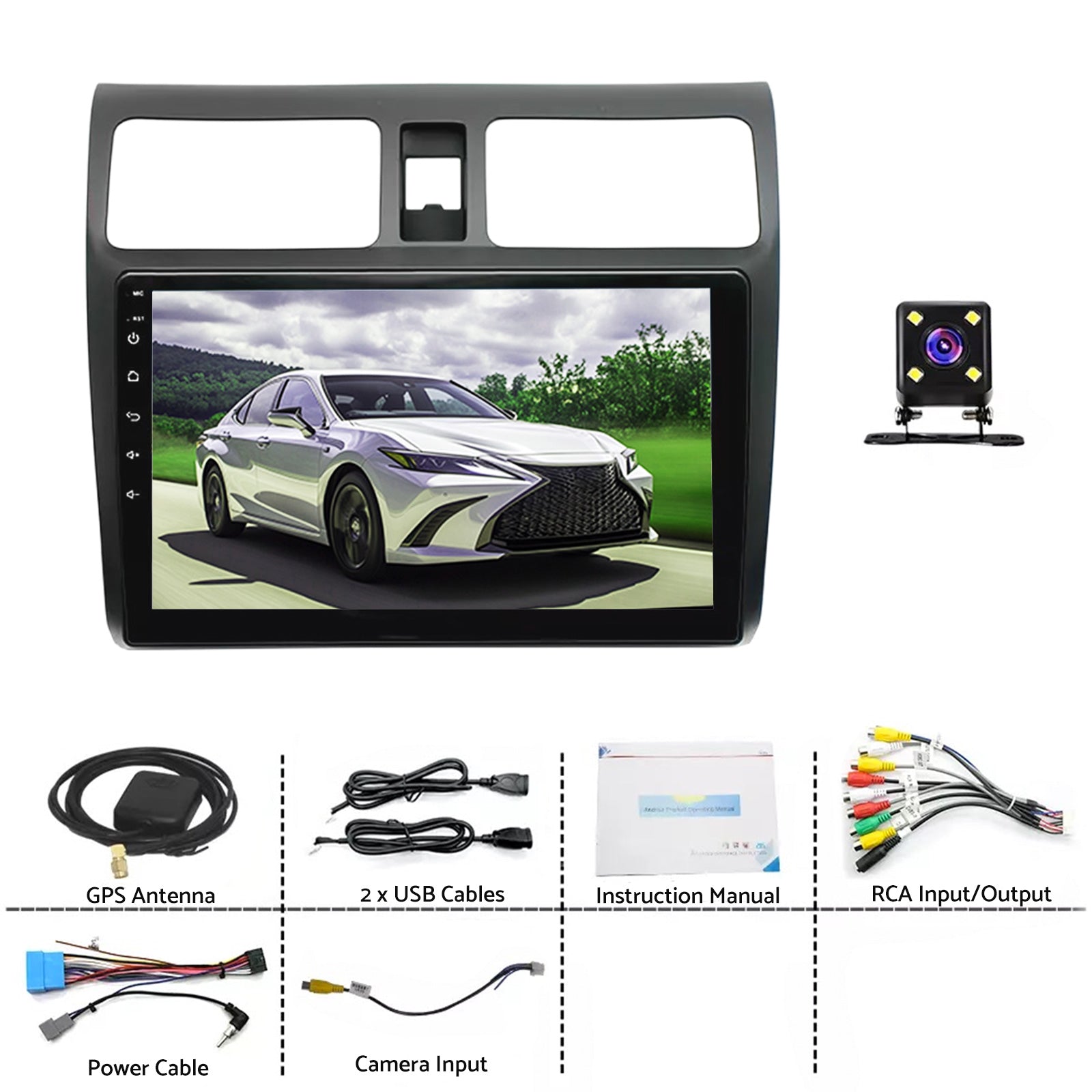 Suitable For Suzuki Swift Android 13 CarPlay Car Radio Stereo 32GB GPS Head Unit-4