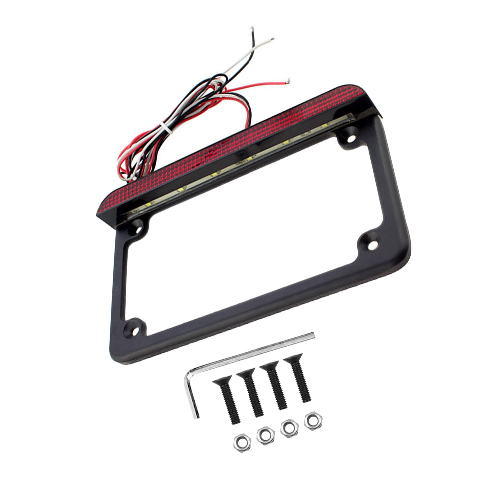 Motorcycle License Plate Frame Bracket With LED Brake Light Suitable For Harley-Davidson-1