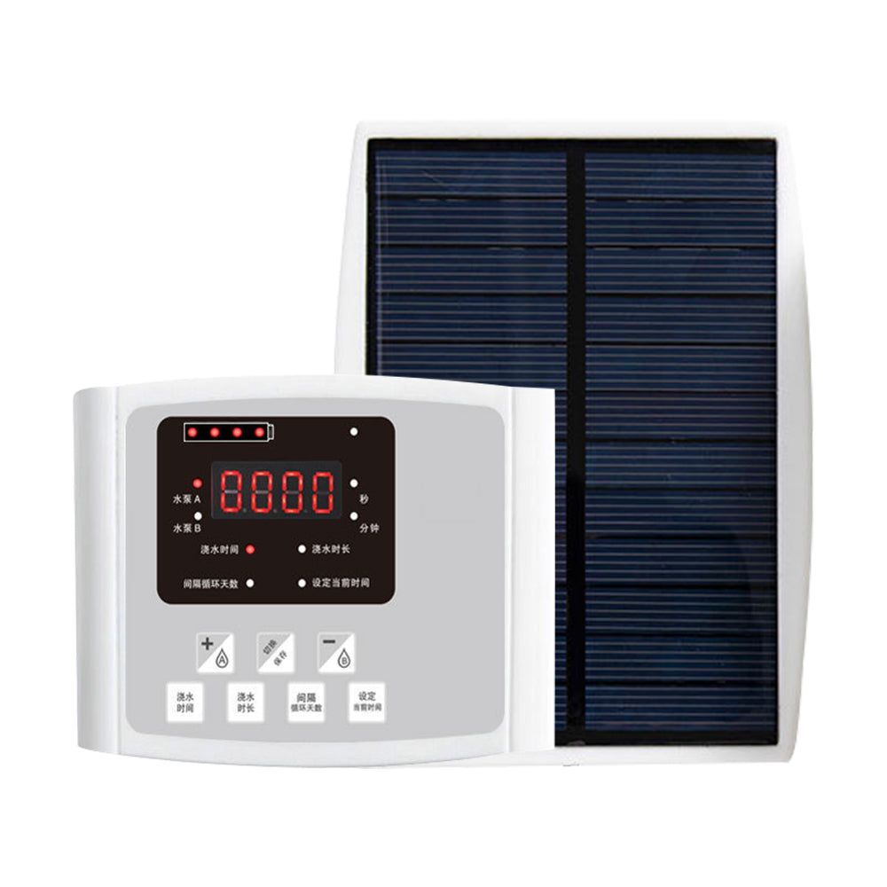Smart Drip Self-Watering Irrigation Timer Kit 10M Solar-Powered Automatic Plant Watering System-0