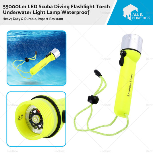 180Lm LED Scuba Diving Flashlight Torch Underwater Light Lamp Waterproof-0