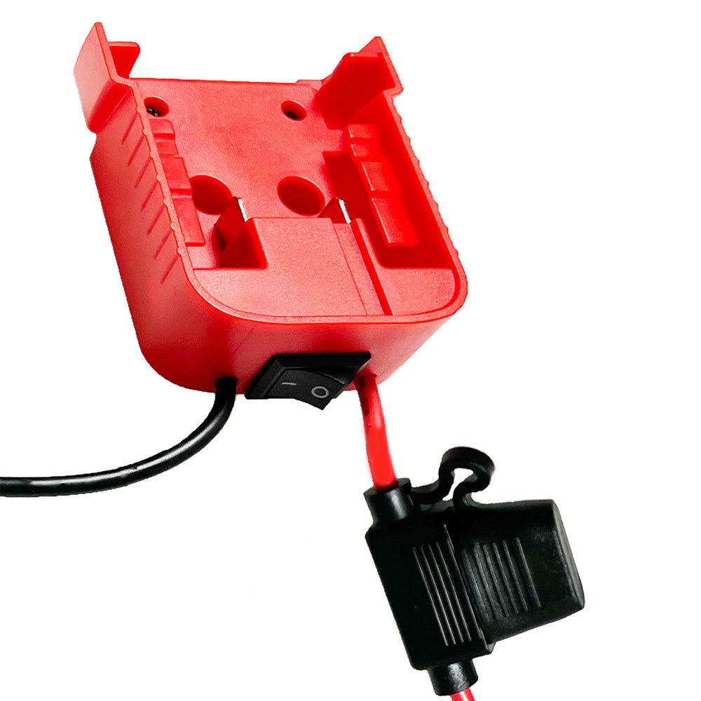 Battery Adapter With Built-In Fuse & Switch Suitable For Milwaukee 18V 14AWG-2