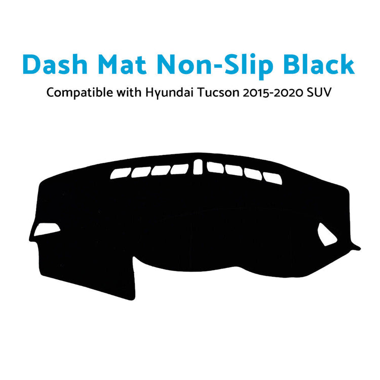 Dashboard Cover Dash Mat Non-Slip Black Suitable For Hyundai Tucson 2015–2020 SUV-2