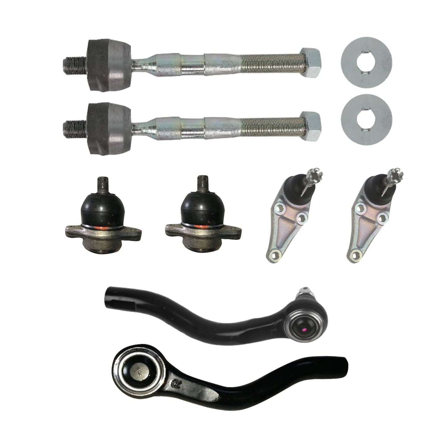 8x Steering Rack Tie Rod Ends With Ball Joints Suitable For Mitsubishi Pajero NM-1