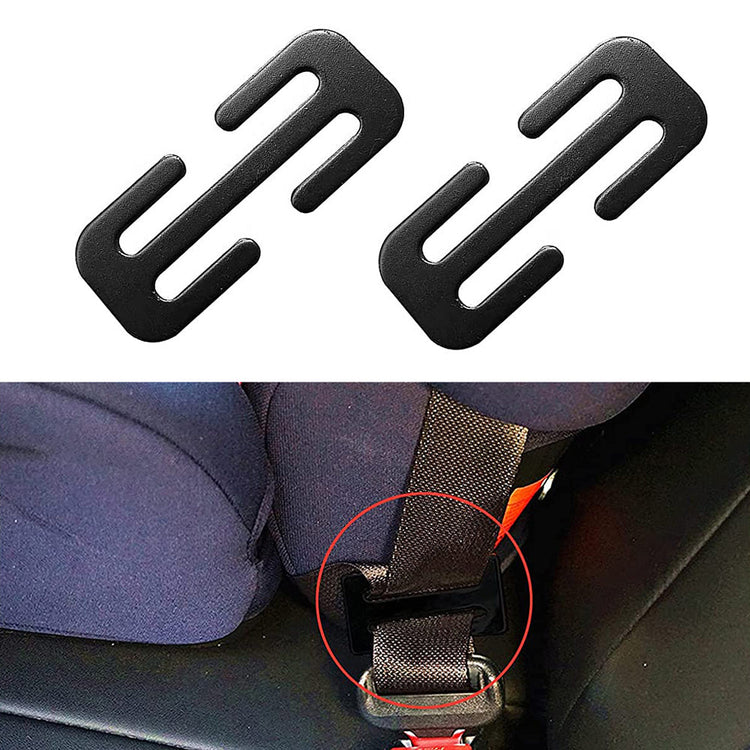 2x Locking Clip Metal Automotive Type Car Safety Seat Belt Steel Adjuster-2