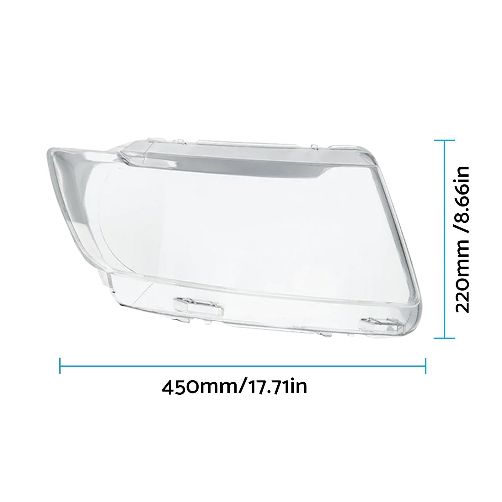 Pair of Left & Right Headlight Lens Covers Replacement Suitable For Jeep Grand Cherokee 2011-2013-4