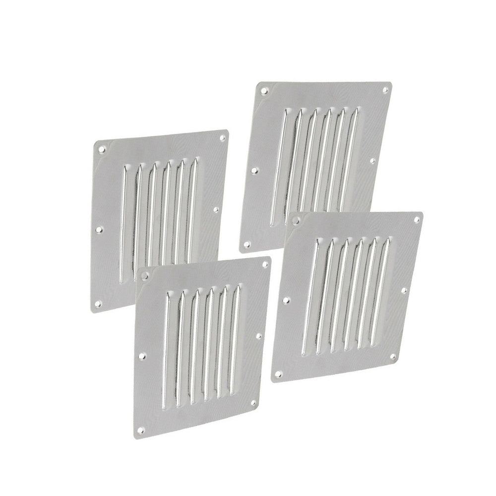 4x Stainless Steel Rectangular Air Vent Suitable For Caravan, Boat, Wall & Home-2