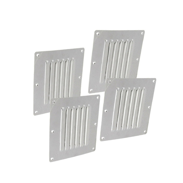 4x Stainless Steel Rectangular Air Vent Suitable For Caravan, Boat, Wall & Home-2