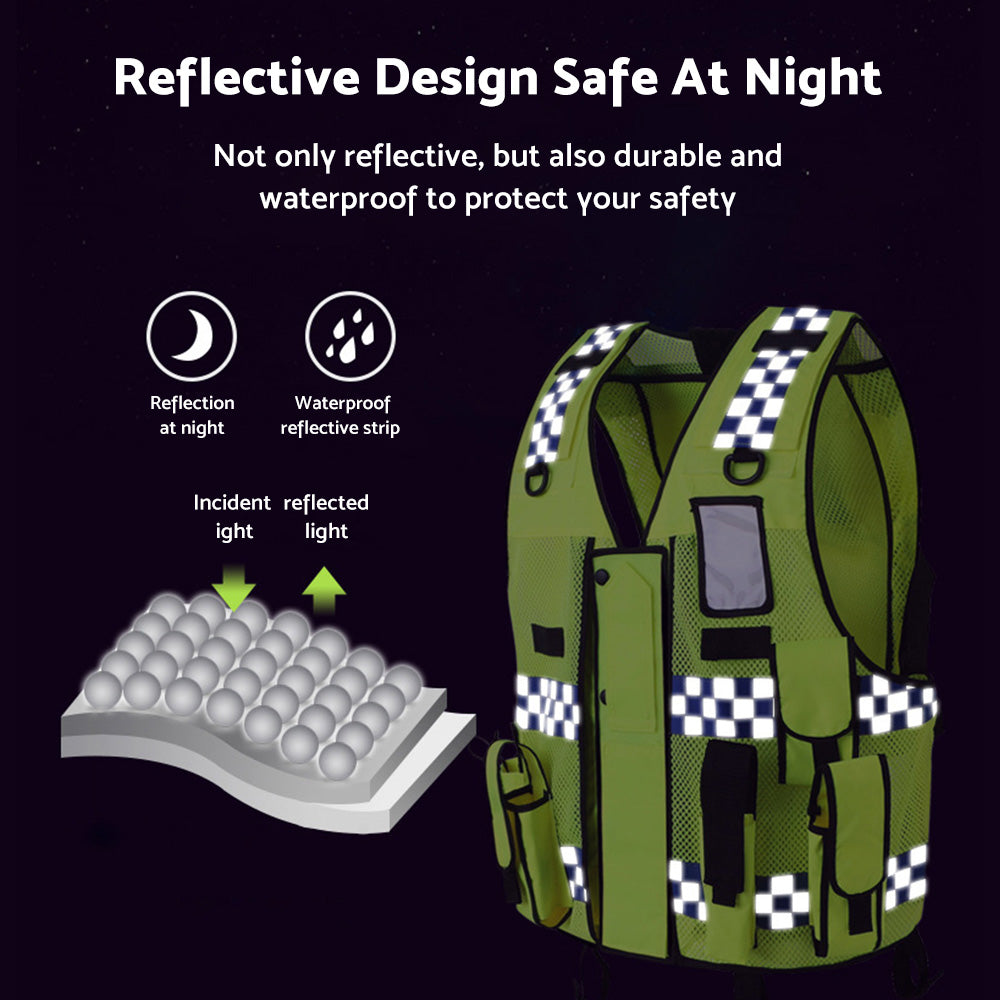 Ultimate Security Reflective Executive Safety Vest Hi-Vis Protective Workwear-3