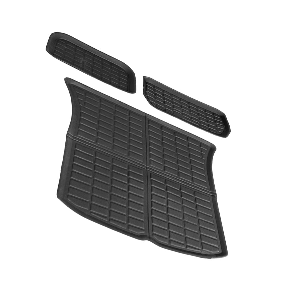 3x Trunk & Frunk Mat TPR Black Suitable For Tesla Model Y 2021-2024-0