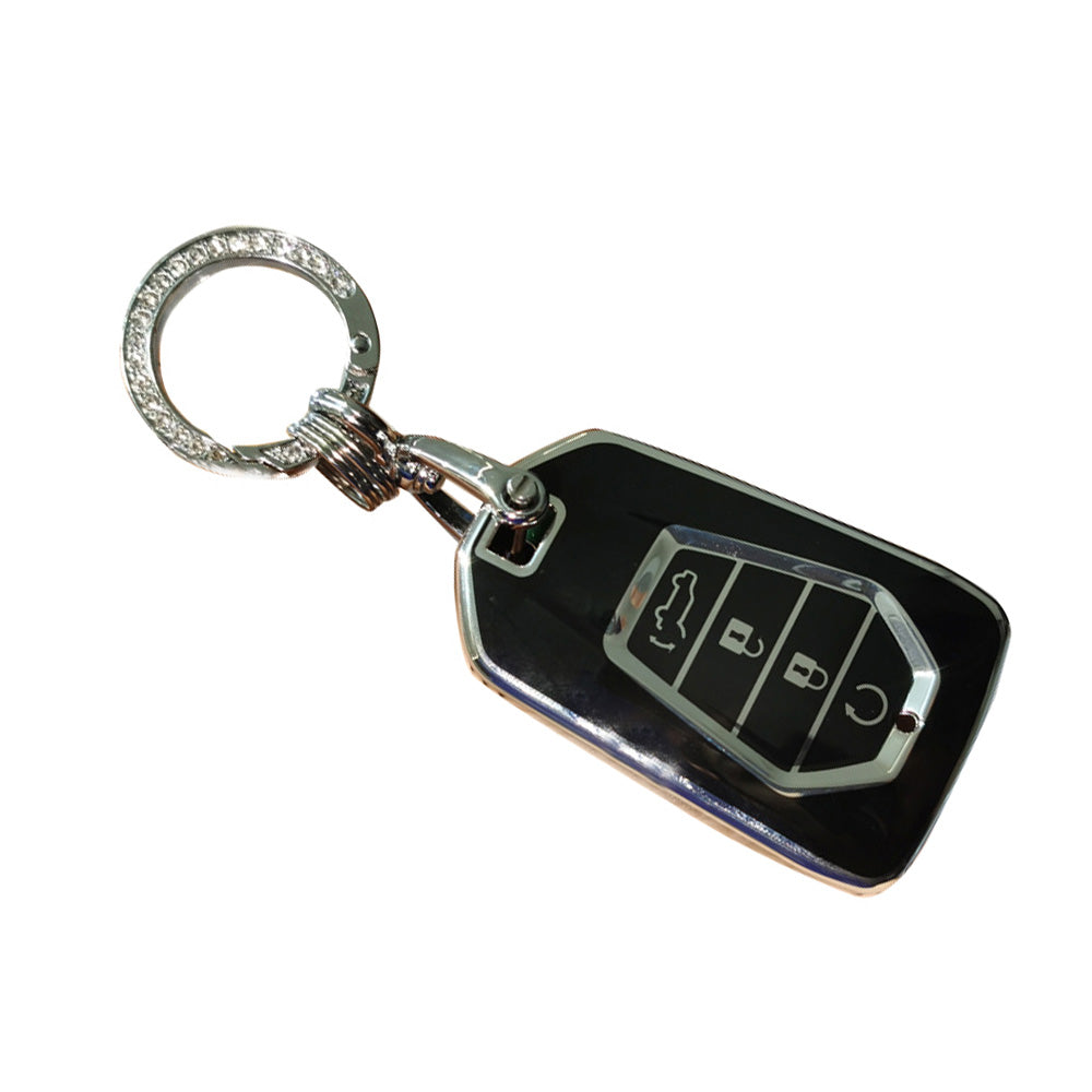 TPU 4-Button Car Remote Key Fob Cover Suitable For Isuzu D-MAX / MU-X MUX Black-1