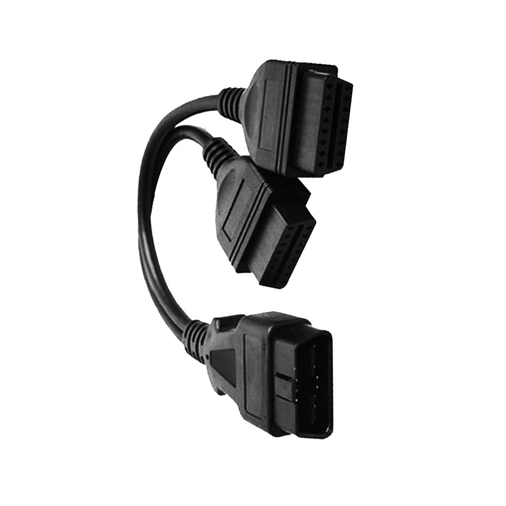 OBD2 16 Pin Splitter Extension Cable Male to Dual Female Y Lead 12 inch / 30 cm-2