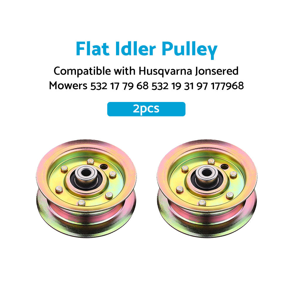 2xPulley Suitable For Husqvarna Jonsered Mowers 532 17 79 68 532 19 31 97 177968-1