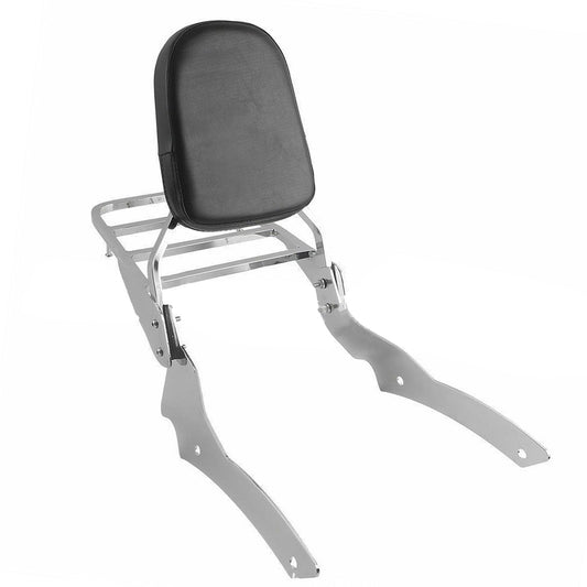 Backrest Sissy Bar Luggage Rack Suitable for Yamaha V - Star 650 Custom XVS650 - Frazy's Auto Parts