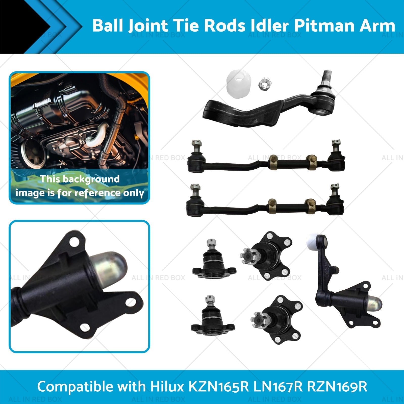 Ball Joint Tie Rods Idler Pitman Arm Suitable for Hilux LN167R RZN169R KZN165R - Frazy's Auto Parts