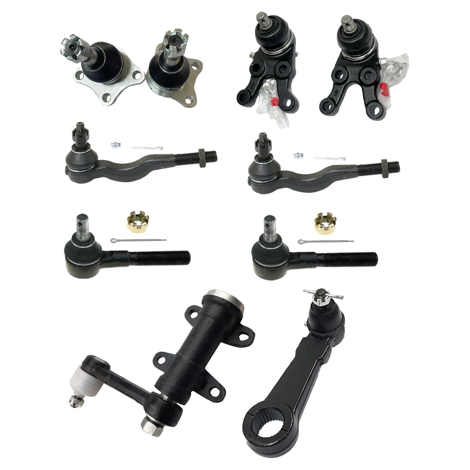 Ball Joints, Tie Rods, Idler & Pitman Arm Kit Suitable For Mitsubishi Pajero NH / NJ / NK / NL - Frazy's Auto Parts